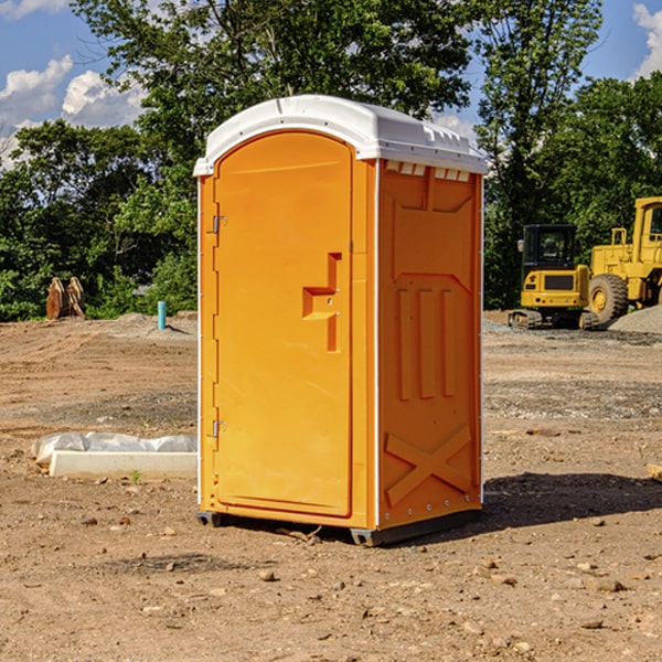 how often are the porta potties cleaned and serviced during a rental period in Headland